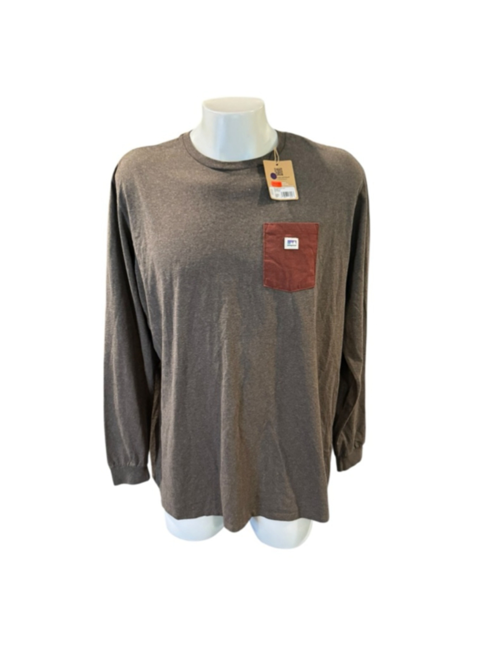 Men's Patagonia Brown Red Long Sleeve Tee Xxl